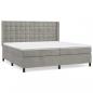 Preview: Boxspringbett mit Matratze Hellgrau 200x200 cm Samt