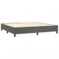 Preview: Boxspringbett mit Matratze Dunkelgrau 200x200 cm Samt