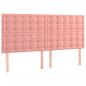 Preview: Boxspringbett mit Matratze Rosa 200x200 cm Samt