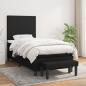 Preview: ARDEBO.de - Boxspringbett mit Matratze Schwarz 90x200 cm Stoff