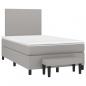 Preview: Boxspringbett mit Matratze Hellgrau 120x200 cm Stoff