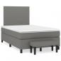 Preview: Boxspringbett mit Matratze Dunkelgrau 120x200 cm Stoff