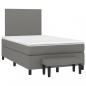 Preview: Boxspringbett mit Matratze Dunkelgrau 120x200 cm Stoff