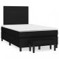 Preview: Boxspringbett mit Matratze Schwarz 120x200 cm Stoff