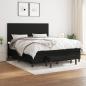 Preview: ARDEBO.de - Boxspringbett mit Matratze Schwarz 180x200 cm Stoff