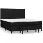 Preview: Boxspringbett mit Matratze Schwarz 180x200 cm Stoff