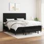 Preview: ARDEBO.de - Boxspringbett mit Matratze Schwarz 200x200 cm Stoff