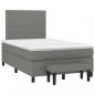 Preview: Boxspringbett mit Matratze Dunkelgrau 120x200 cm Stoff