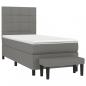 Preview: Boxspringbett mit Matratze Dunkelgrau 80x200 cm Stoff