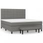 Preview: Boxspringbett mit Matratze Dunkelgrau 160x200 cm Stoff