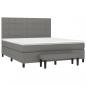 Preview: Boxspringbett mit Matratze Dunkelgrau 160x200 cm Stoff