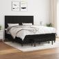 Preview: ARDEBO.de - Boxspringbett mit Matratze Schwarz 160x200 cm Stoff