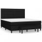 Preview: Boxspringbett mit Matratze Schwarz 160x200 cm Stoff