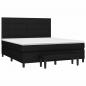 Preview: Boxspringbett mit Matratze Schwarz 160x200 cm Stoff