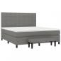 Preview: Boxspringbett mit Matratze Dunkelgrau 180x200 cm Stoff