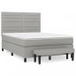 Preview: Boxspringbett mit Matratze Hellgrau 140x190 cm Stoff