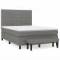 Preview: Boxspringbett mit Matratze Dunkelgrau 140x190 cm Stoff