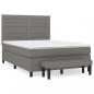 Preview: Boxspringbett mit Matratze Dunkelgrau 140x200 cm Stoff