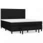 Preview: Boxspringbett mit Matratze Schwarz 180x200 cm Stoff