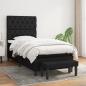 Preview: ARDEBO.de - Boxspringbett mit Matratze Schwarz 80x200 cm Stoff