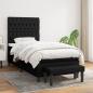 Preview: ARDEBO.de - Boxspringbett mit Matratze Schwarz 90x200 cm Stoff