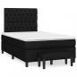 Preview: Boxspringbett mit Matratze Schwarz 120x200 cm Stoff