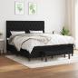 Preview: ARDEBO.de - Boxspringbett mit Matratze Schwarz 160x200 cm Stoff