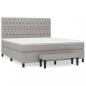 Preview: Boxspringbett mit Matratze Hellgrau 180x200 cm Stoff