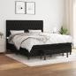 Preview: ARDEBO.de - Boxspringbett mit Matratze Schwarz 180x200 cm Stoff