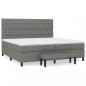 Preview: Boxspringbett mit Matratze Dunkelgrau 200x200 cm Stoff