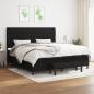 Preview: ARDEBO.de - Boxspringbett mit Matratze Schwarz 200x200 cm Stoff