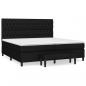 Preview: Boxspringbett mit Matratze Schwarz 200x200 cm Stoff