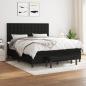 Preview: ARDEBO.de - Boxspringbett mit Matratze Schwarz 180x200 cm Stoff