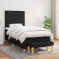 Preview: ARDEBO.de - Boxspringbett mit Matratze Schwarz 80x200 cm Stoff