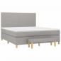 Preview: Boxspringbett mit Matratze Hellgrau 160x200 cm Stoff