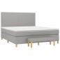 Preview: Boxspringbett mit Matratze Hellgrau 180x200 cm Stoff