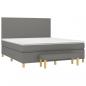 Preview: Boxspringbett mit Matratze Dunkelgrau 180x200 cm Stoff