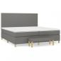 Preview: Boxspringbett mit Matratze Dunkelgrau 200x200 cm Stoff