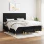 Preview: ARDEBO.de - Boxspringbett mit Matratze Schwarz 200x200 cm Stoff