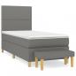 Preview: Boxspringbett mit Matratze Dunkelgrau 100x200 cm Stoff