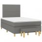 Preview: Boxspringbett mit Matratze Dunkelgrau 120x200 cm Stoff