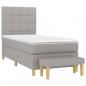 Preview: Boxspringbett mit Matratze Hellgrau 80x200 cm Stoff