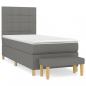 Preview: Boxspringbett mit Matratze Dunkelgrau 80x200 cm Stoff