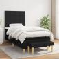 Preview: ARDEBO.de - Boxspringbett mit Matratze Schwarz 80x200 cm Stoff