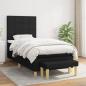 Preview: ARDEBO.de - Boxspringbett mit Matratze Schwarz 90x190 cm Stoff