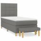 Preview: Boxspringbett mit Matratze Dunkelgrau 90x200 cm Stoff