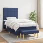 Preview: ARDEBO.de - Boxspringbett mit Matratze Blau 90x200 cm Stoff