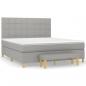 Preview: Boxspringbett mit Matratze Hellgrau 160x200 cm Stoff