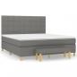 Preview: Boxspringbett mit Matratze Dunkelgrau 160x200 cm Stoff