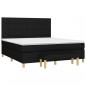 Preview: Boxspringbett mit Matratze Schwarz 160x200 cm Stoff